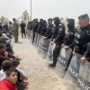 Protests in front of Iraqi security forces at Makhmour Camp