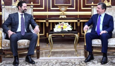 Deputy Prime Minister Qubad Talabani and Prime Minister Masrour Barzani meeting