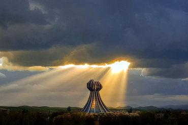 Halabja Province Monument in the sun's ray