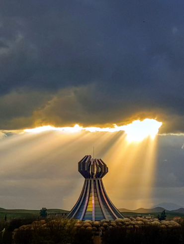 Halabja Province Monument in the sun's ray